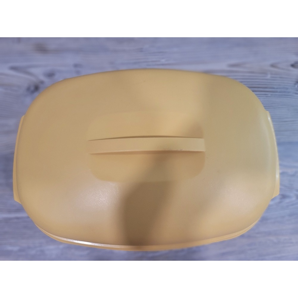 Tupperware harvest gold microwave vegetable rice steamer great condition